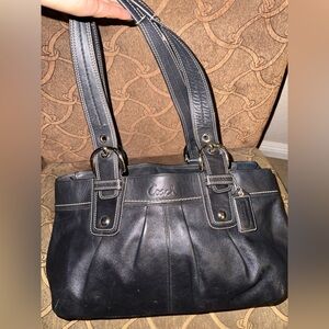 Coach Dark Leather Shoulder Bag